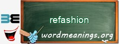 WordMeaning blackboard for refashion